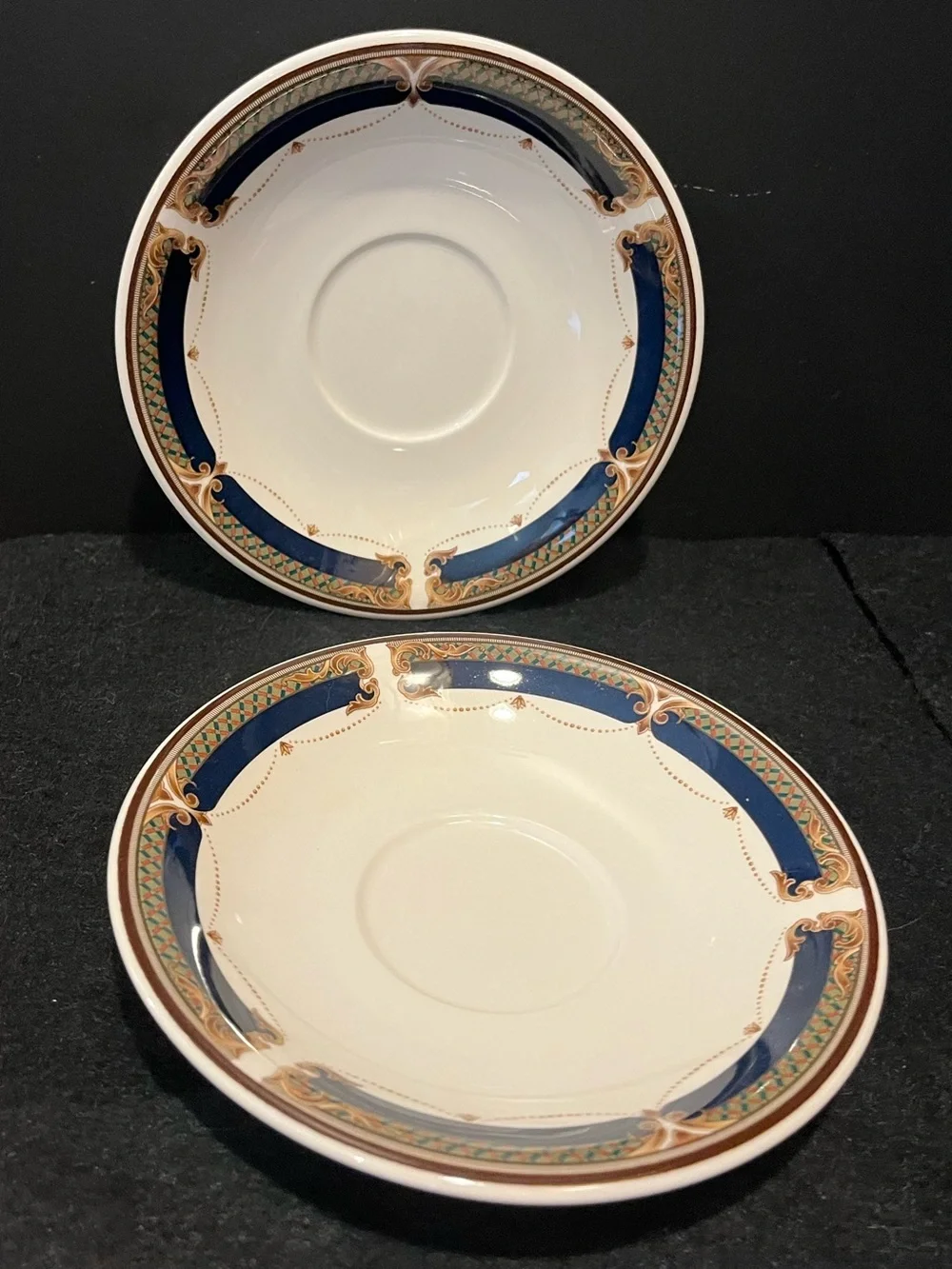 Keltcraft designed by Noritake Tranquil Glen Saucers with Duck Motif Set of 2
